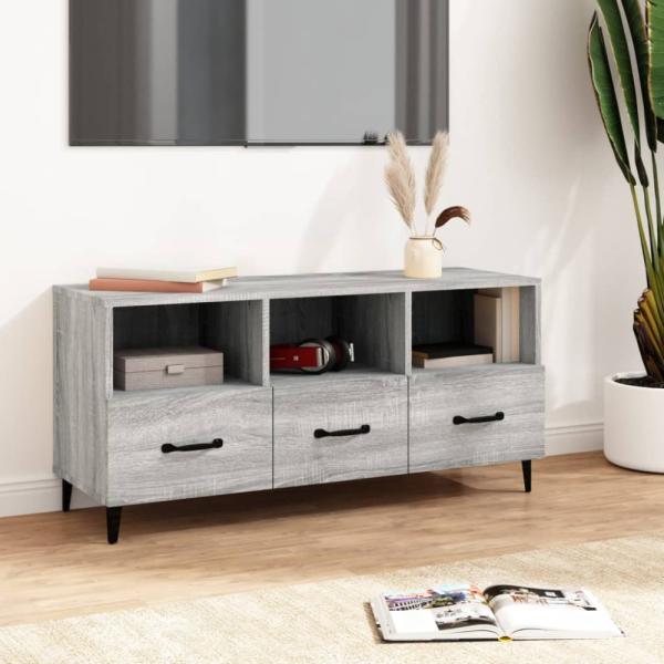 TV-Schrank Grau Sonoma 102x35x50 cm Holzwerkstoff