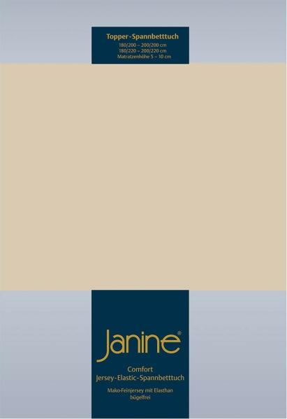 Janine Topper Spannbetttuch TOPPER Elastic-Jersey sand 5001-29 200x200