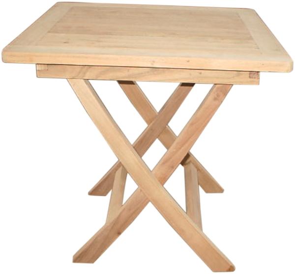 Premium Teak kleiner Kaffee Tisch Gartentisch Beistelltisch Holztisch 53x53 cm