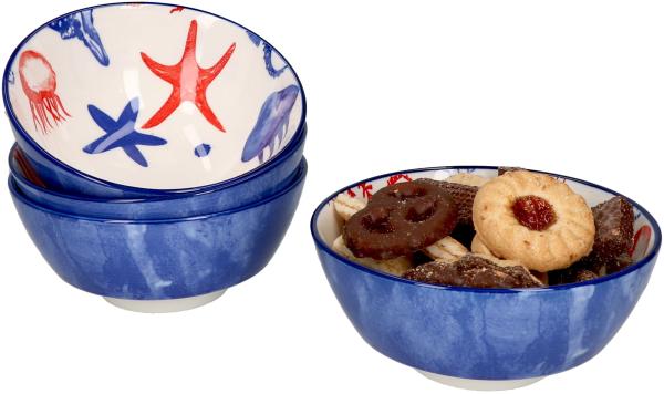 4er Set Seaside Schalen Ø 14 cm Seestern Snack-Schüssel Dessert-Bowl Ritzenhoff