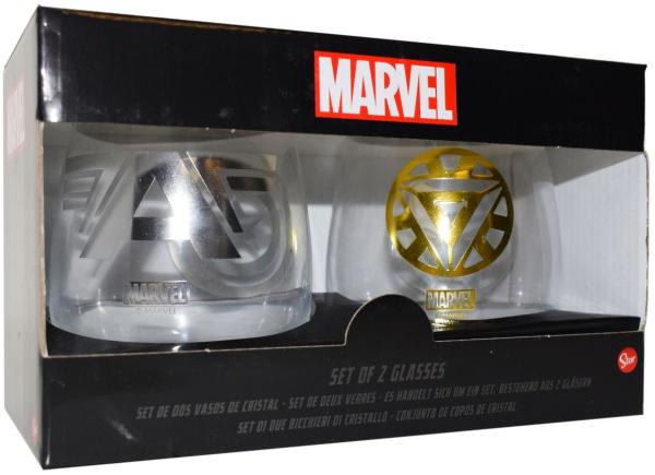 Marvel Avengers Trinkgläser 2er-Set im Geschenkkarton 510 ml Gläser mit Motiv