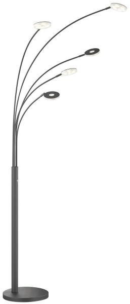 Fischer & Honsel 40402 LED Stehleuchte Dent 5-flammig sandschwarz tunable white