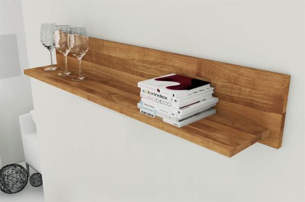 Wandregal Wandboard MAISON Buche massiv 100x20x20 cm