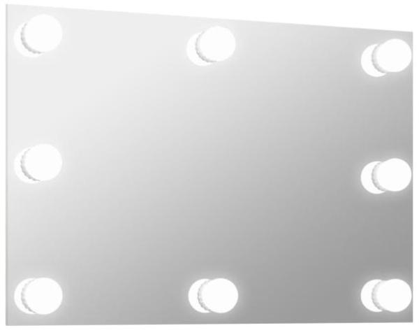 vidaXL Wandspiegel mit LED-Beleuchtung Rechteckig Glas