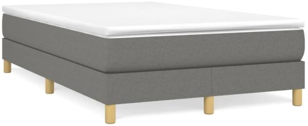 vidaXL Boxspringbett mit Matratze Dunkelgrau 120x190 cm Stoff