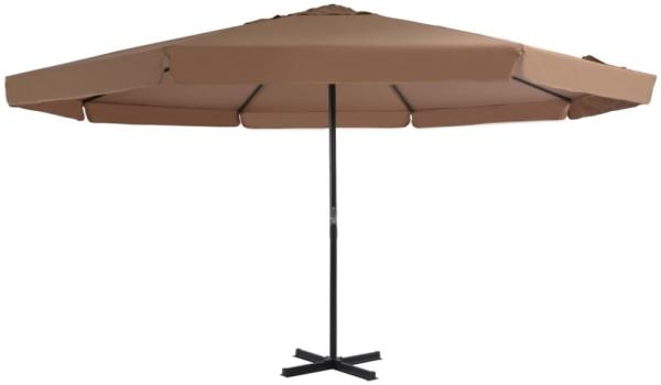 vidaXL Sonnenschirm mit Aluminium-Mast 500 cm Taupe