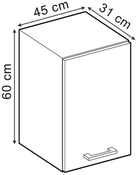 Vicco Hängeschrank R-Line Schwarz Beton Eiche 45 cm Bild 3