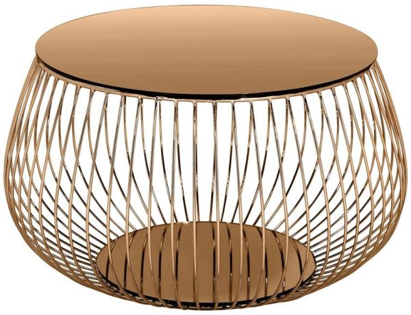Tisch Couchtisch Durchmesser 72 cm Mit Metallkorb