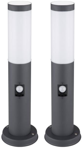 2er Set Smart RGB LED Sockelleuchte, steuerbar per Handy, H 45 cm