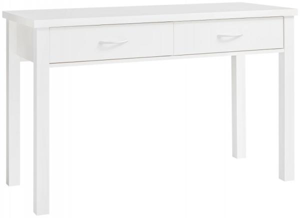 'Samy' Schreibtisch mit 2 Schubladen, Holz Weiß, 120 x 77 x 50 cm
