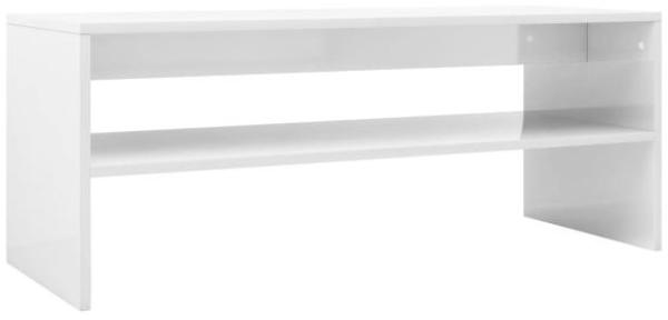 Couchtisch Hochglanz-Weiß 100×40×40 cm Spanplatte