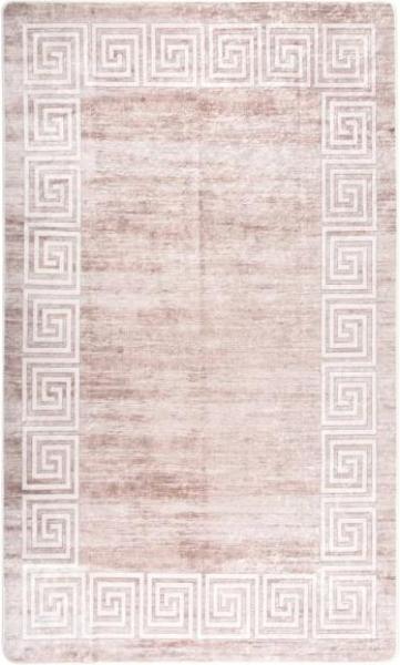 vidaXL Teppich Waschbar 120x180 cm Beige Rutschfest