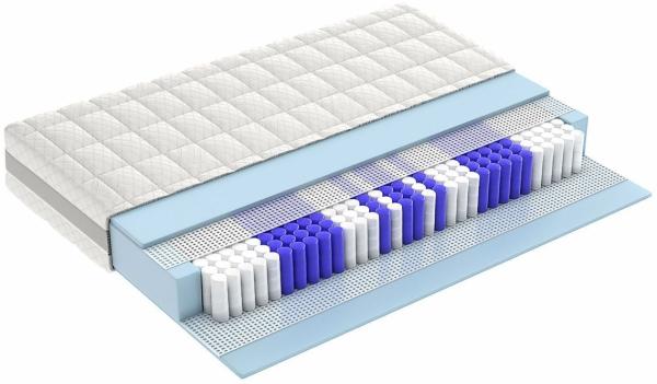 Matratzen Perfekt Taschenfederkernmatratze HAMBURG, 80x200 cm, Härtegrad H4, 9 Zonen