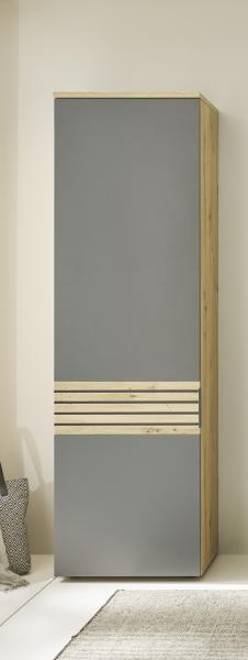 Garderobenschrank >Melisande< in Grau matt - 60x200x38cm (BxHxT)