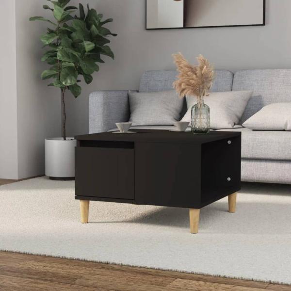 vidaXL Couchtisch Schwarz 55x55x36,5 cm Holzwerkstoff