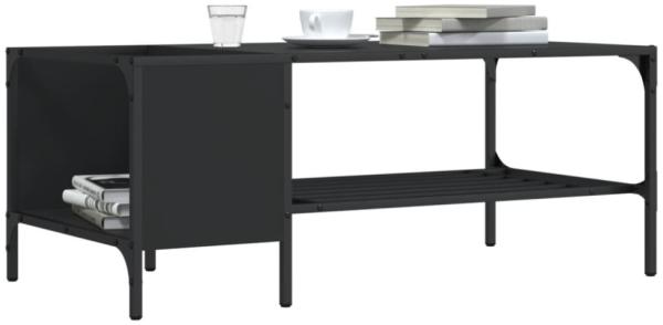 vidaXL Couchtisch mit Regal Schwarz 100x51x40 cm Holzwerkstoff