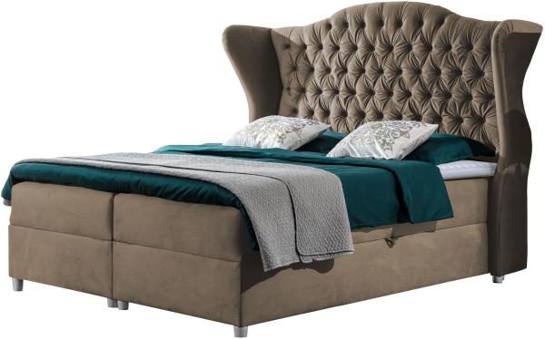 Boxspringbett Caltha, braun, 180 x 200 cm