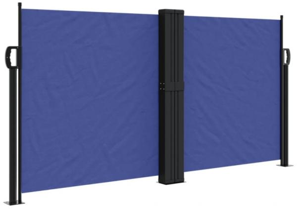 vidaXL Seitenmarkise Ausziehbar Blau 120x600 cm