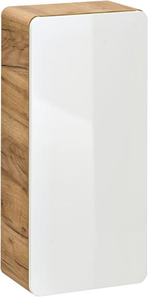 Domando Hängeschrank Scopello M2 Modern Breite 35cm, Soft-Close-Funktion, abgerundete Kanten, Hochglanz in Eiche Gold und Weiß Hochglanz