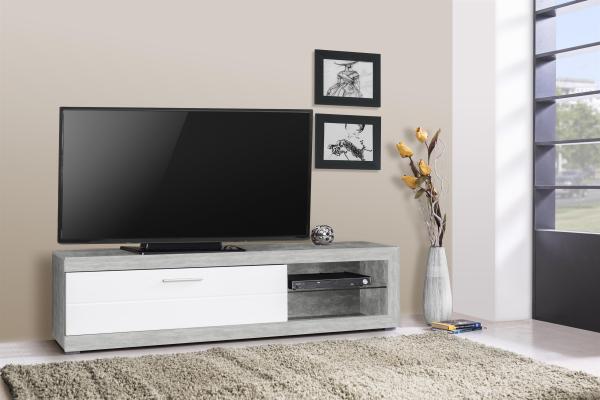 TV-Board >Ruma< in Beton - 181x43,5x41,5cm (BxHxT)