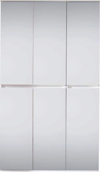 Garderobenschrank 'Mirror', 6-türig, Aufbaumaß (BxHxT) 111 x 191 x 34 cm, weiß