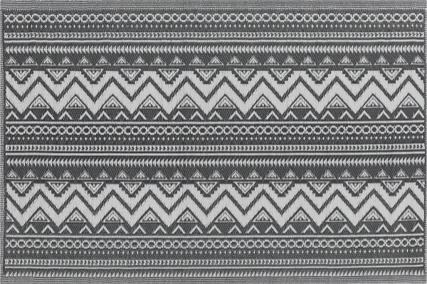 Outdoor Teppich schwarz 120 x 180 cm geometrisches Muster NAGPUR