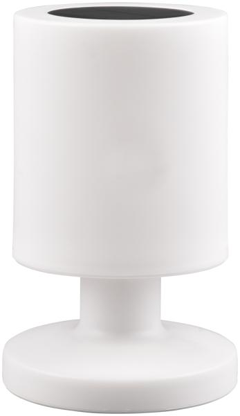 Kleine Akku Tischleuchte SILVA Weiß, Solar & USB aufladbar,Höhe 20cm