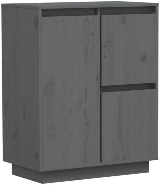 Sideboard Grau 60x34x75 cm Massivholz Kiefer [813392]