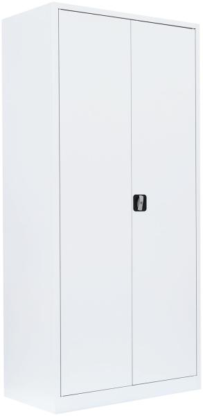 Stahl-Aktenschrank Metallschrank abschließbar Büroschrank Stahlschrank 195 x 92,5 x 60cm Weiß 530367