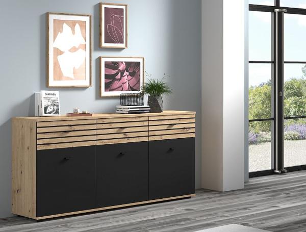 Sideboard Solea - Artisan Eiche / Schwarz