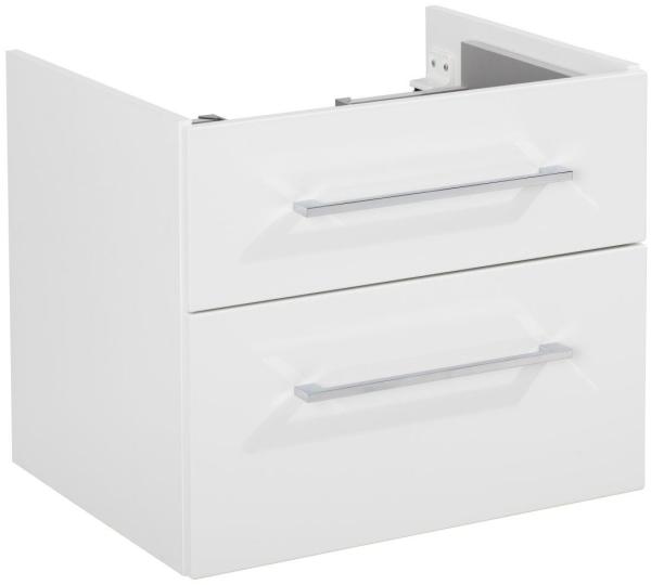 Fackelmann HYPE 3. 0 Waschtischunterschrank 60 cm, Weiß, 2 Schubladen