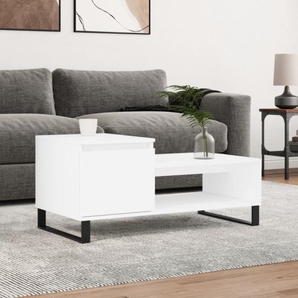 vidaXL Couchtisch Weiß 100x50x45 cm Holzwerkstoff