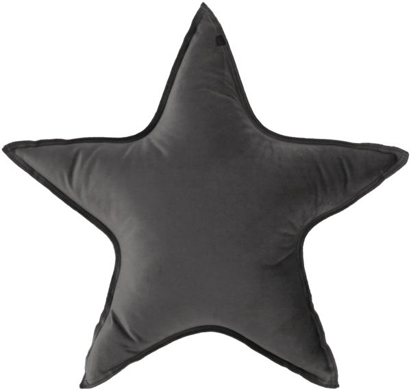 Overseas Star Kissen, Velours, 100% Polyester in Anthrazit, 50 x 50 cm Bild 1