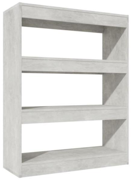 Bücherregal/Raumteiler Betongrau 80x30x103 cm Holzwerkstoff