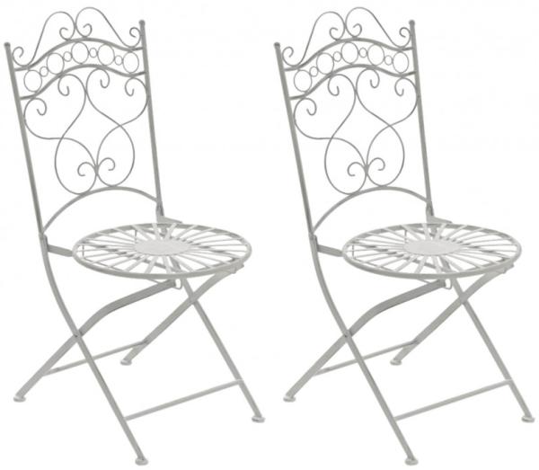 2er Set Stühle Indra (Farbe: antik weiß)