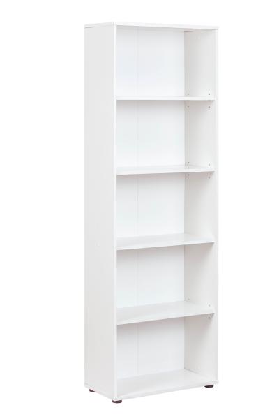 Regal Bücherregal Stauraumregal Arco 4 weiß, BxHxT 60 x 180 x 30 cm