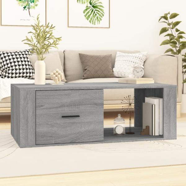 vidaXL Couchtisch Grau Sonoma 100x50,5x35 cm Holzwerkstoff