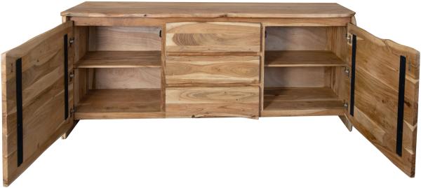 Sideboard Baumkante 200 x 45 x 90 cm Akazienholz massiv naturfarben DAHLIA 86441391 Bild 3