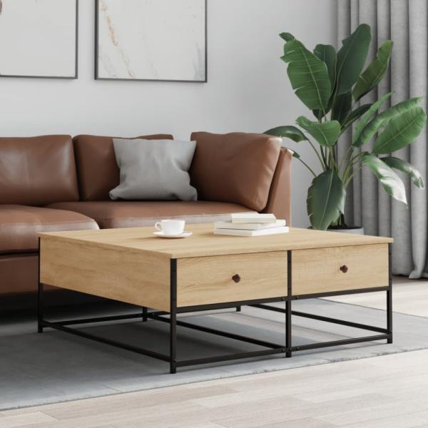 vidaXL Couchtisch Sonoma-Eiche 100x99x40 cm Holzwerkstoff