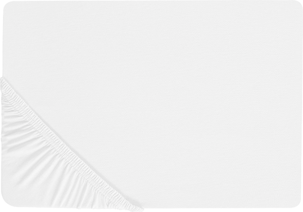 Spannbettlaken Baumwolle weiß 90 x 200 cm JANBU