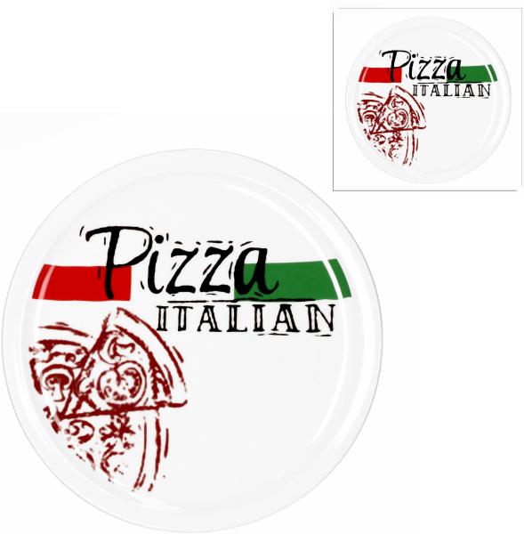 2er Set Pizzateller Pizza Italian Ø 30cm weiß Pizza XL-Teller Platte