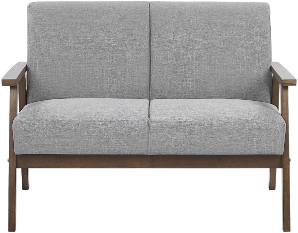 2-Sitzer Sofa Polsterbezug grau ASNES