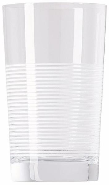 Thomas Nordic Stripes Becher, gestreiftes Trinkglas, Glas, Soft White, 345 ml, 69184-321623-48140