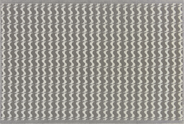 Outdoor Teppich grau 120 x 180 cm geometrisches Muster TUMKUR