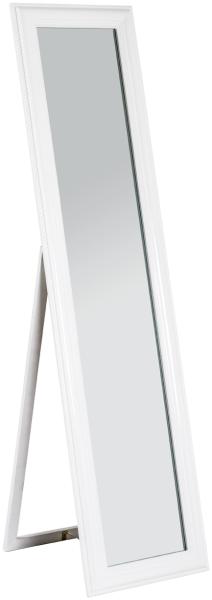 Standspiegel >Miro 5< in Weiß aus MDF, Spiegelglas - 40x156x49cm (BxHxT)