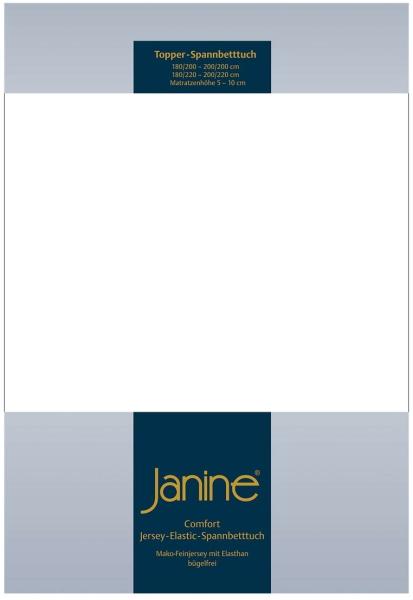 Janine Topper Spannbetttuch TOPPER Elastic-Jersey weiß 5001-10 150x200
