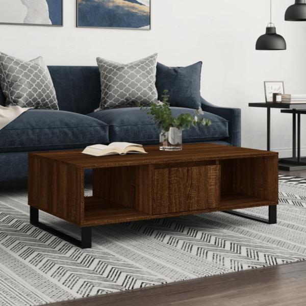 vidaXL Couchtisch Braun Eichen-Optik 104x60x35 cm Holzwerkstoff