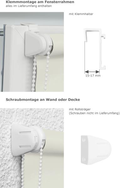 Lysel Outlet - Mini Rollo Tageslicht Rohweiß (B x H) 103cm x 175cm Bild 3