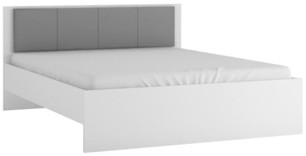 Doppelbett Boston Futonbett 180x200cm weiß Kopfteilpolsterung mit Bettschubladen