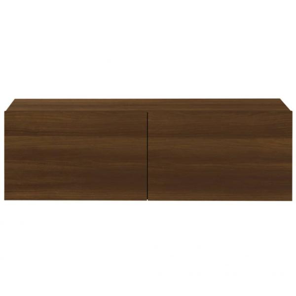 TV-Wandschränke 2 Stk. Braun Eiche 100x30x30 cm Holzwerkstoff Bild 6